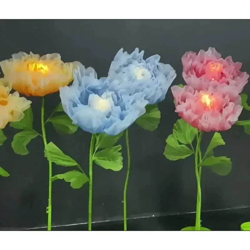 Automatic Opening Closing Silk Flowers for Wedding Decorations Home Decor Artificial Flowers with Automatic Opening