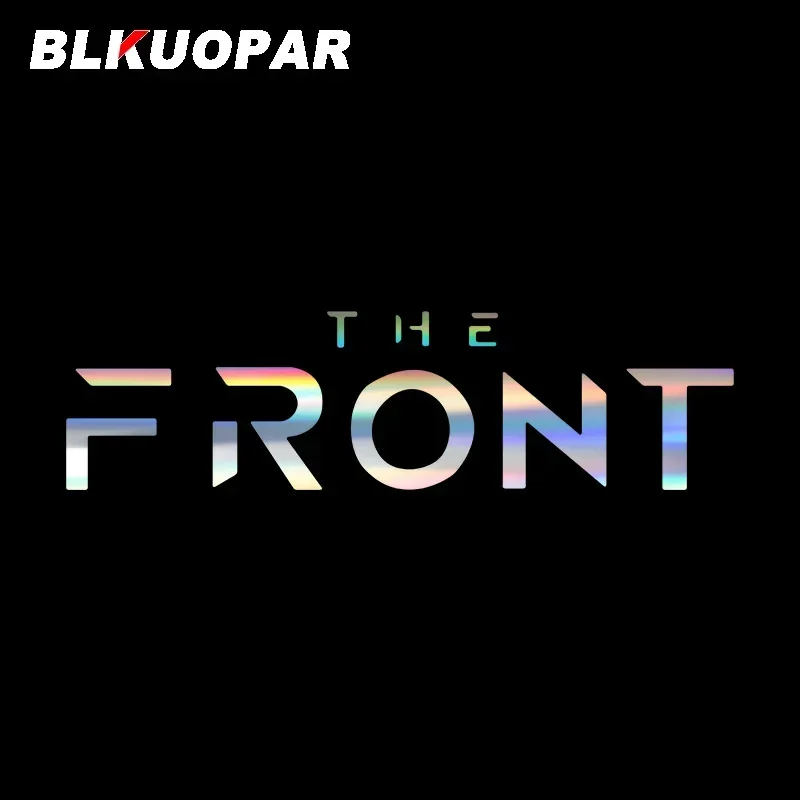 BLKUOPAR The Front Open World Game Logo Car Stickers Laser Fun Logo Sticker Sunscreen Holographic Die-cut Helmet Car Trim