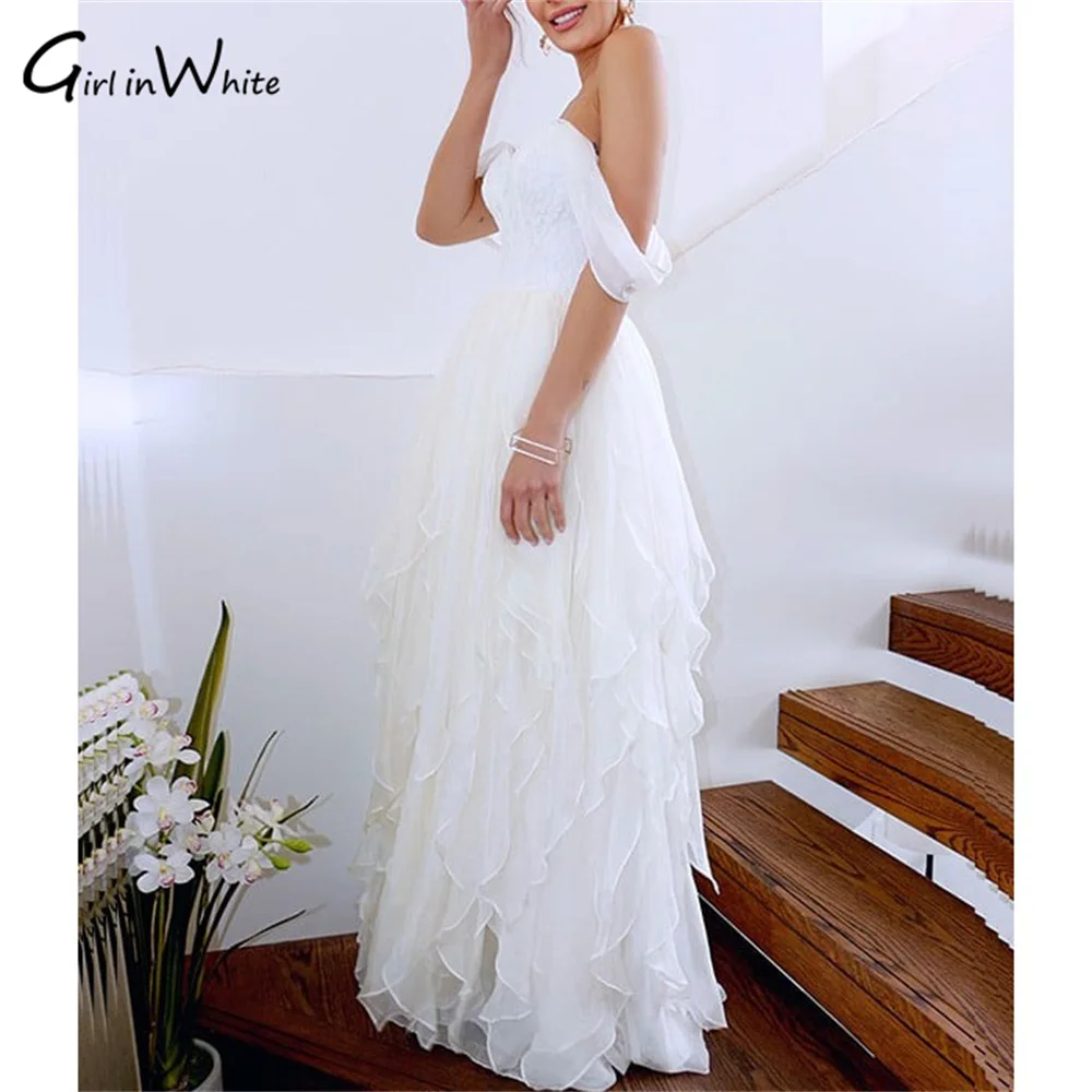 Robe de Mariée Élégante en Dentelle Style Boho pour Femme, Vêtement Éducatif avec Traîne de Balayage, Collection 2023