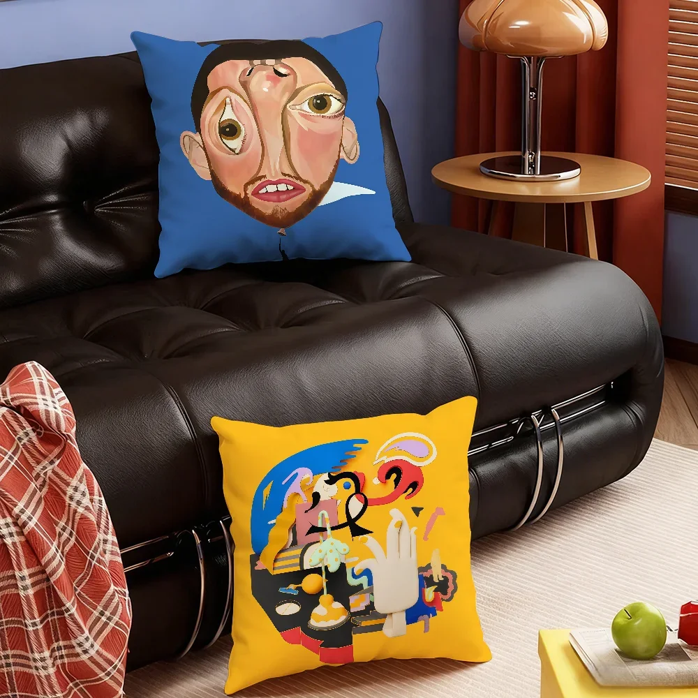 American Rapper M-Mac M-Miller-S cushion cover Soft Smooth Hidden Zipper Washable Decorative Couch Office Housewarming Gift