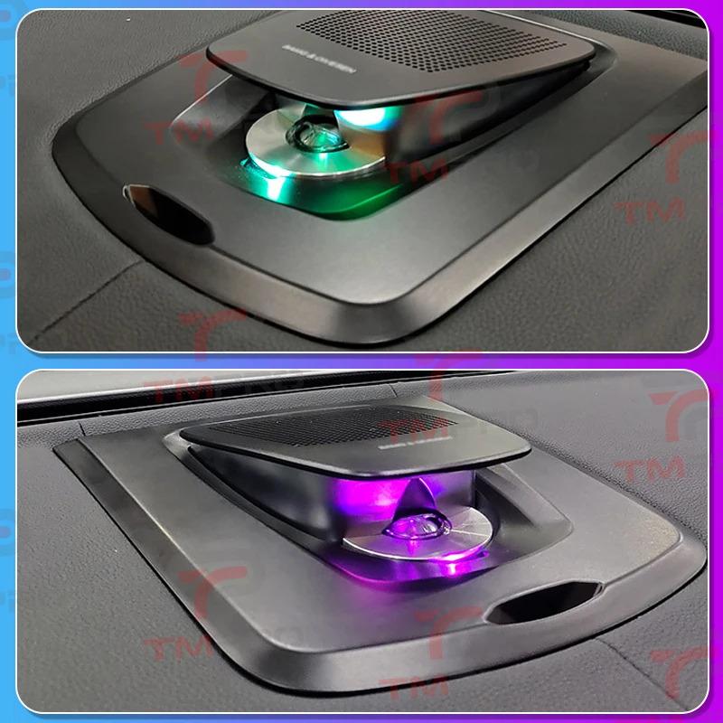 Haut-parleur central de levage pour BMW X3 ix3 X4 G01 G02 G08, lumière ambiante LED, 11 couleurs, klaxon lumineux, couvercle Audio