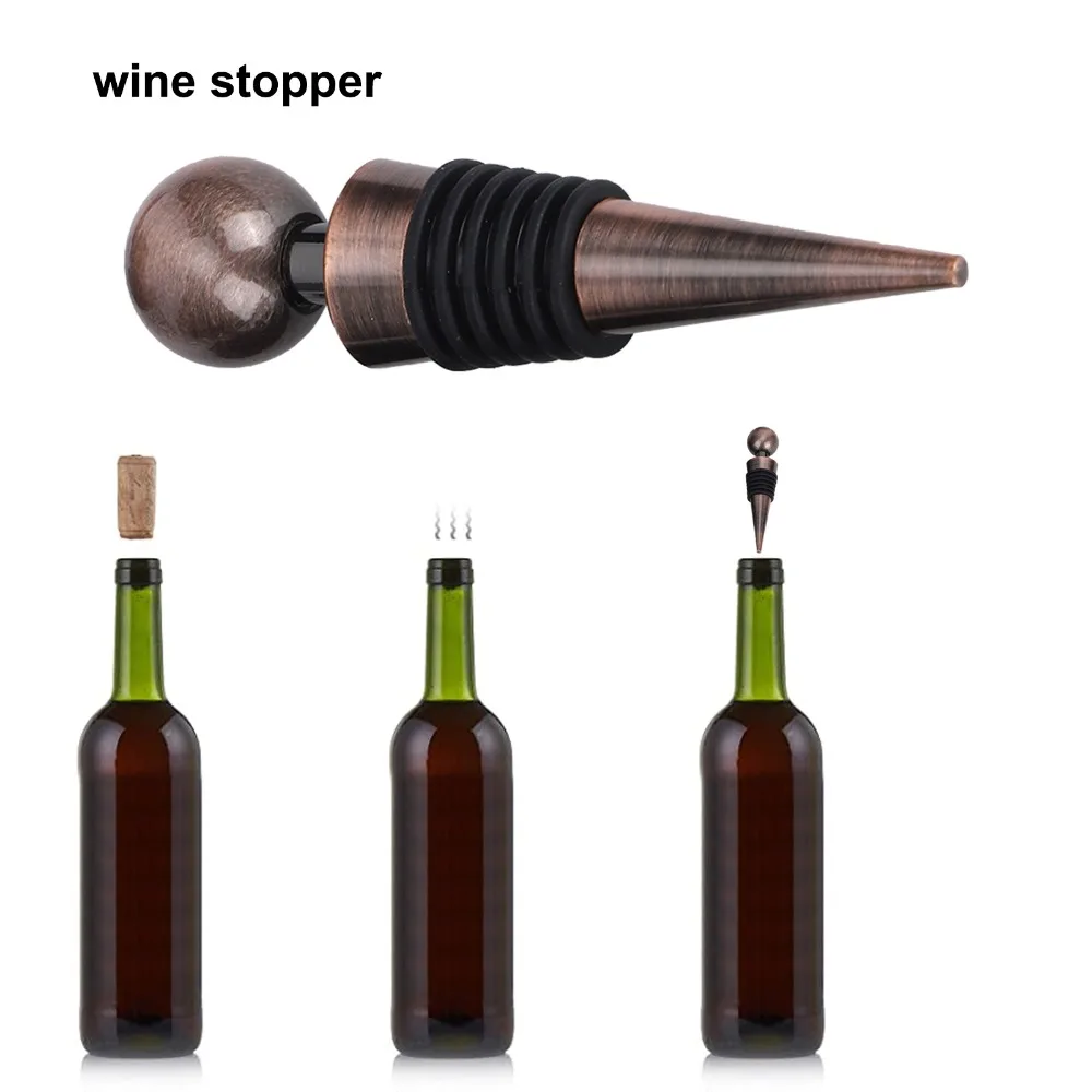4 piece Portable Multi-Functional Wine Bottle Opener Kit Wine Pourer Gift Set Bottle Opener Set Home