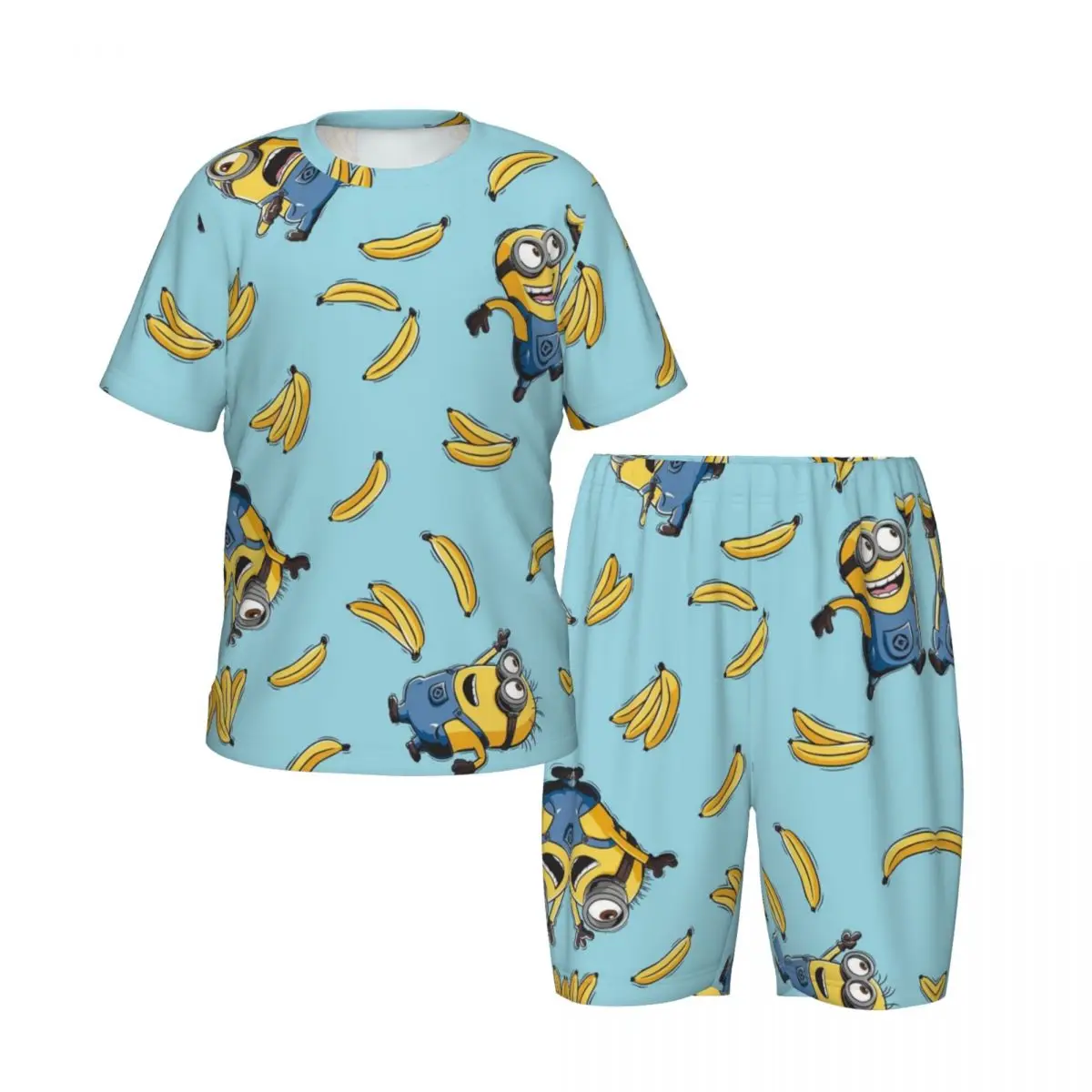 

Minions New Summer Plus Size 4XL Pajamas Set for boys girls Nightwear