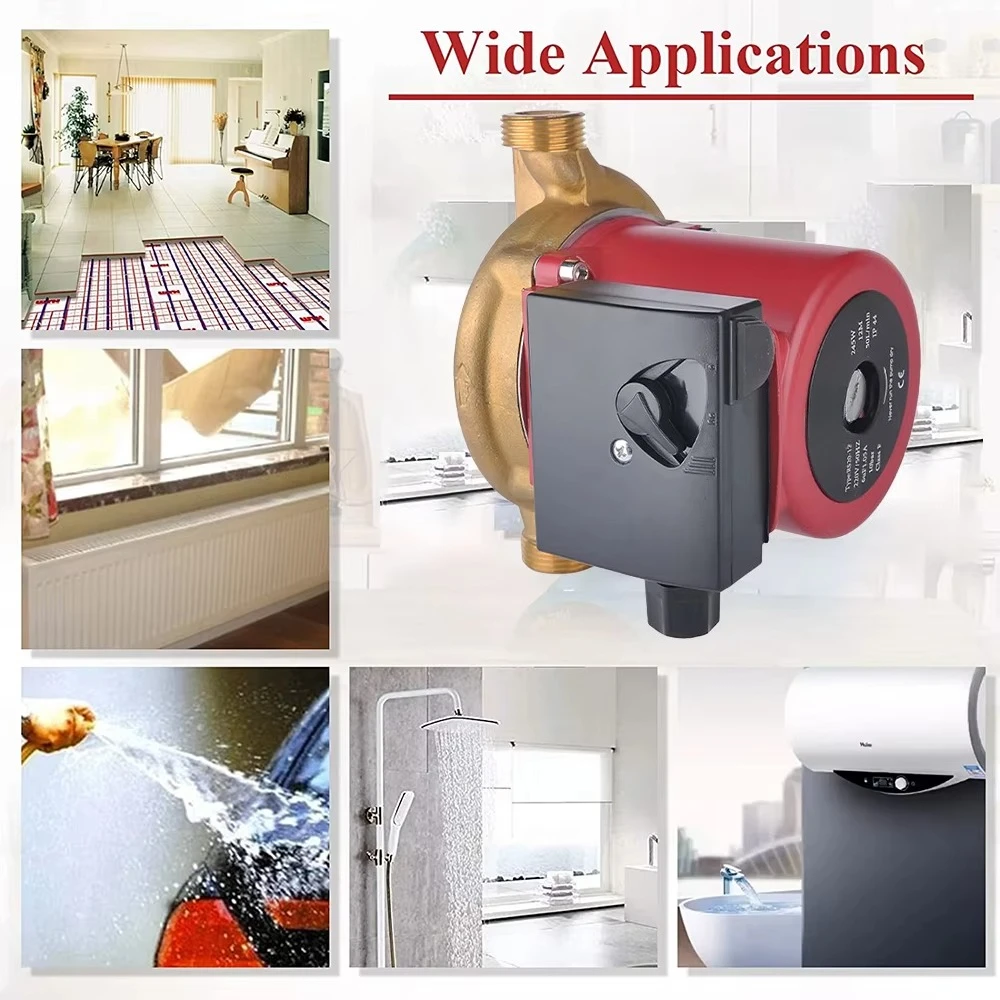 RS20 -12 Instant Hot Water Automatic Silent Sanitary Pressure Mini Booster Circulation Pump for Home Bathroom Shower
