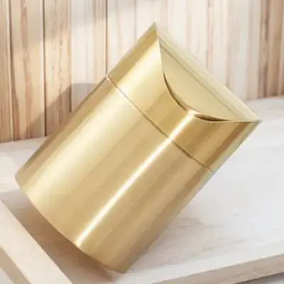 

Countertop Trashcan Compact Stainless Steel with Lid Elegant Finish for Desk Bathroom Car Travel Makeup Brush Holder