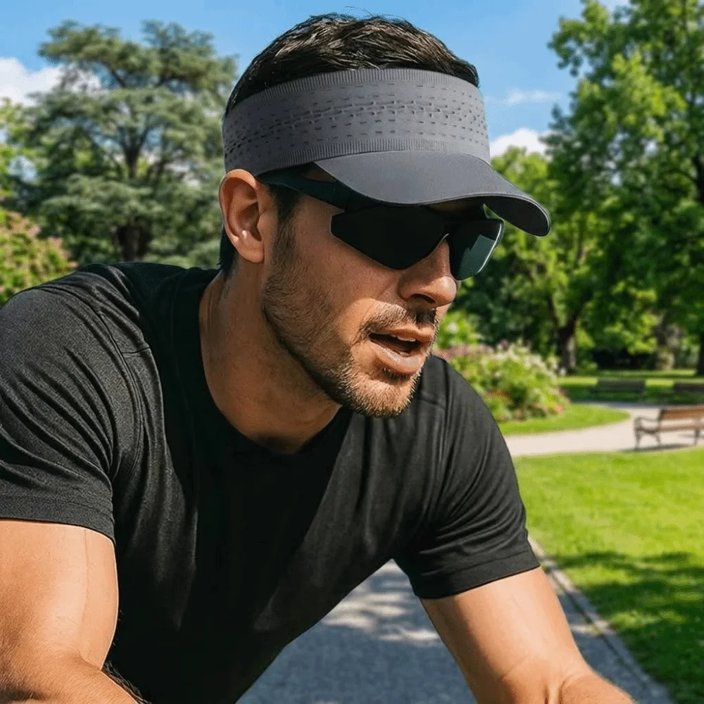 

Multicolor Hairband Sun Hat Sweat-Absorbing Uv Protection Sports Cap Quick-Drying Empty Top Uv Protection Cap For Summer Running