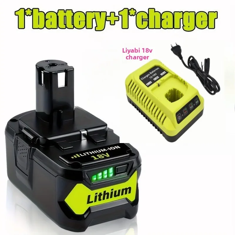 

1pc 18V 8000mAh Li-ion Tool Battery, Compatible,Ideal for Indoor & Outdoor Use, Rechargeable Lithium-Ion Battery for Power Tools