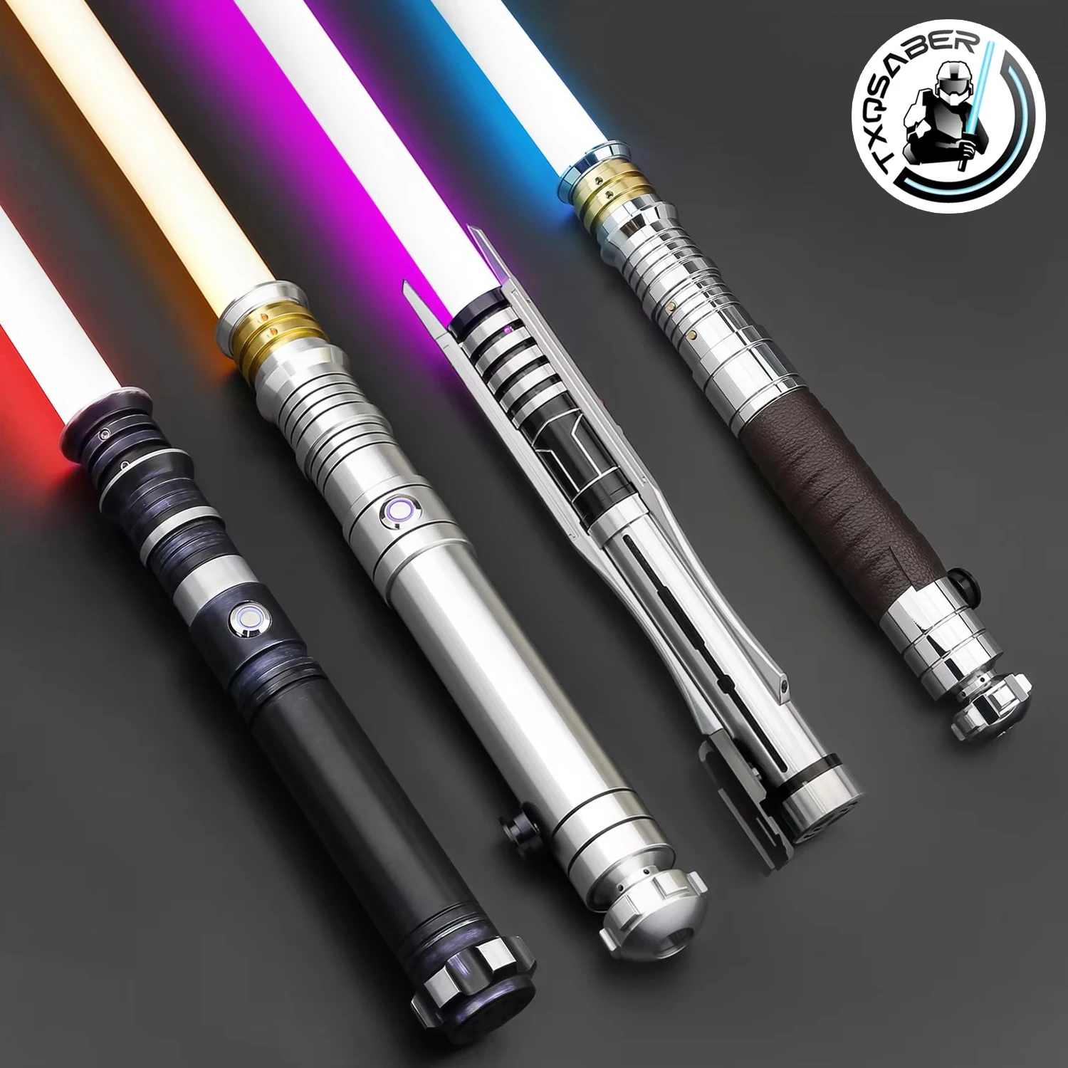 TXQSABER Revan seria RGB pikseli ciężki dueling miecz laserowy gładka huśtawka metalowy uchwyt miecz świetlny Cosplay FOC jedi 12 kolorów