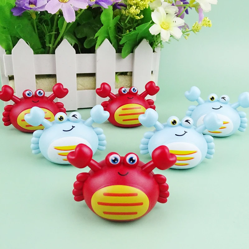 Mini Cute Crab Pull Back Toy Car para crianças, Desenhos animados divertidos, Animal marinho criativo, Feriado infantil, Presente de aniversário, 5pcs