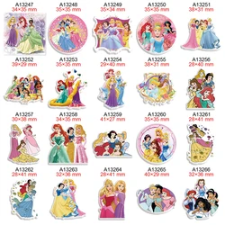Disney Princess Theme Flatback Planar Resin Cabochon Charms for Earring Hairbow DIY Keychain Handmade Accessories