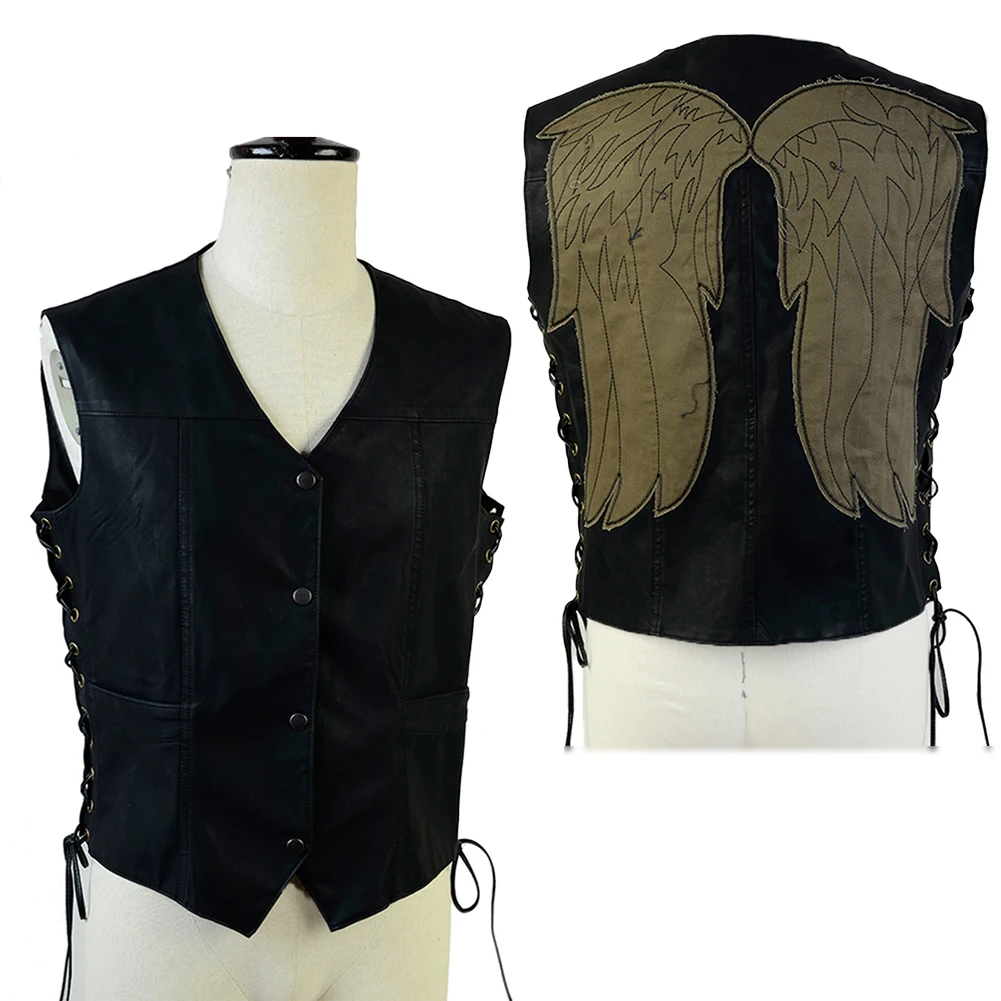 fantasia-walking-dead-daryl-cosplay-ailes-d'angle-gilet-tv-disfraz-costume-adulte-hommes-fantaisie-halloween-carnaval-fete-vetements