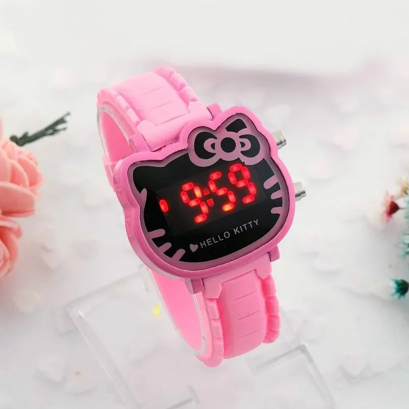 Children\'s Fashion Watch Simple LED Digital Watches for Kids Cute Cartoon Pattern Wristwatch Decoration Toys for Boys Girls