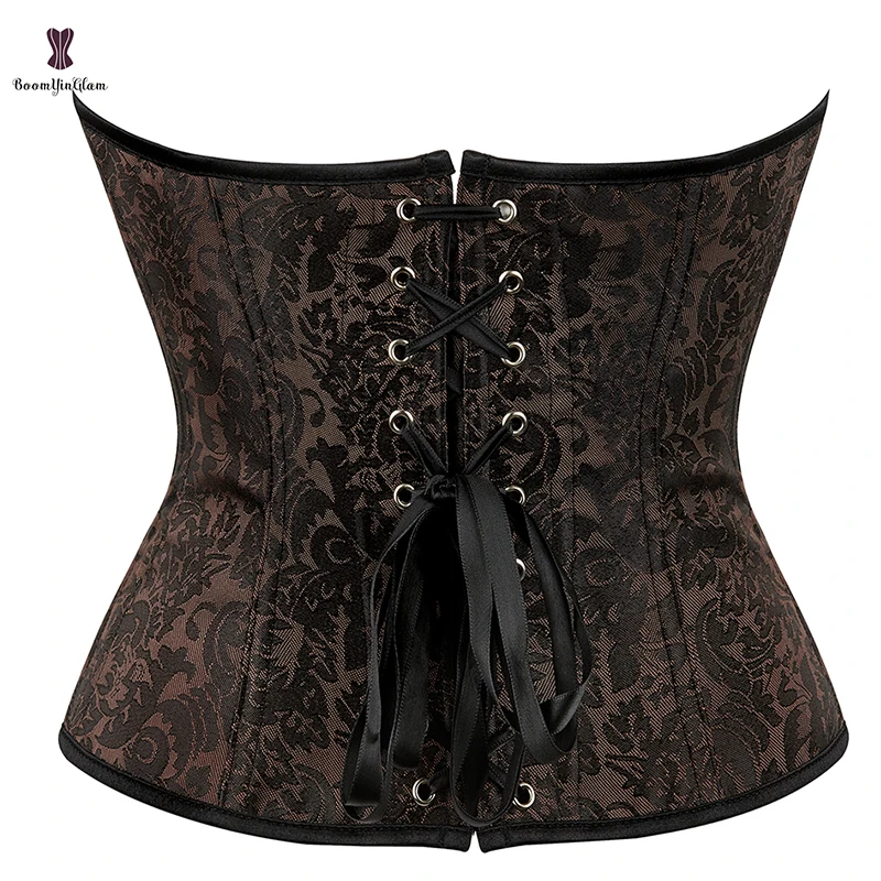 Plus Size XS To 6XL Body Shapewear Slimming Waist Cinchers Shapers Floral Jacquard Corselet Pirate Bra Bustier Corset For Women