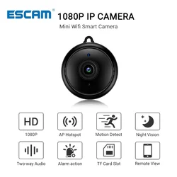Escam-minicámara IP V380 con Wifi, cámara inalámbrica HD 1080P para interiores, visión nocturna, Audio bidireccional, detección de movimiento, Monitor de bebé