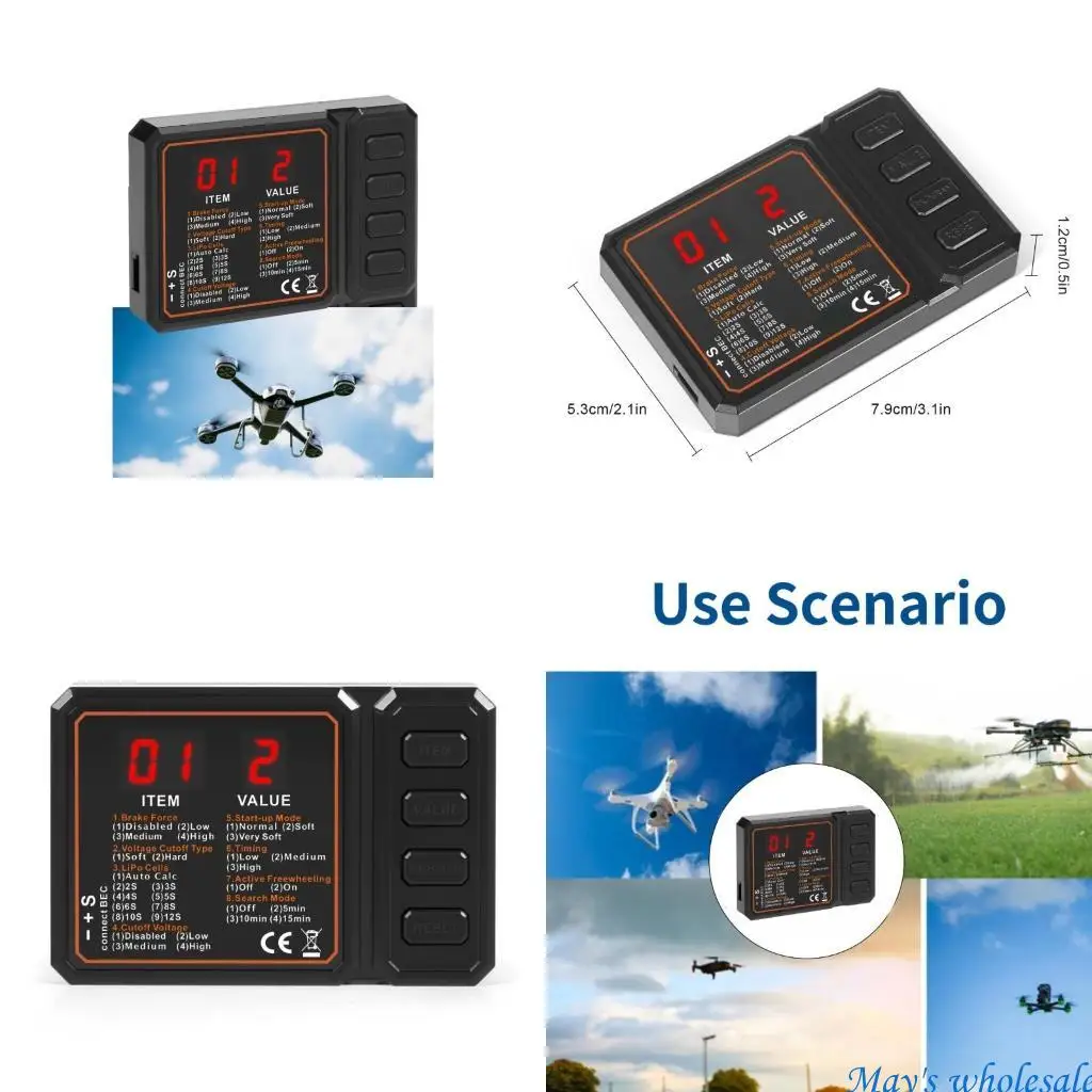 Programming Card with LCD Display Easy to Operate for Car Helicopter Portable Model Setting Programming Card 448A