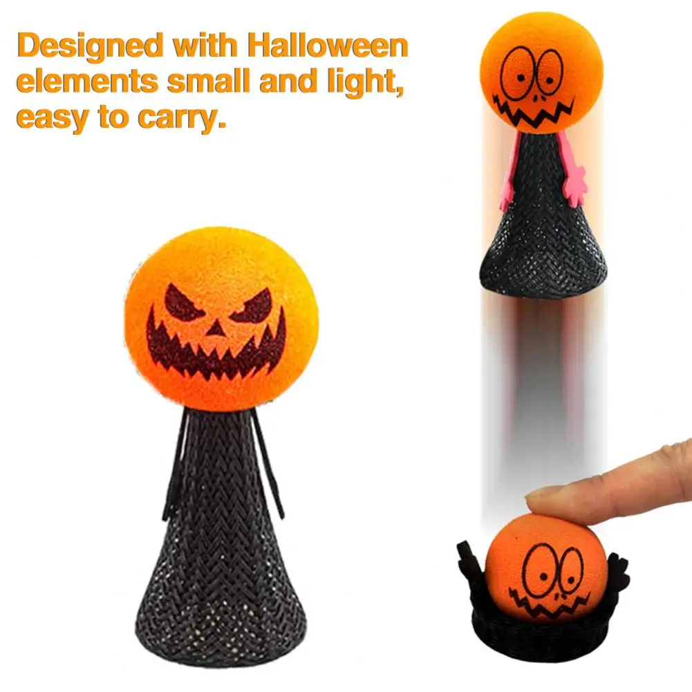 2pcs lustige Halloween Kürbis springende Puppe Finger puppe Spielzeug kreative springende Geist puppe Spielzeug Kinder lustige Halloween Party Gunst