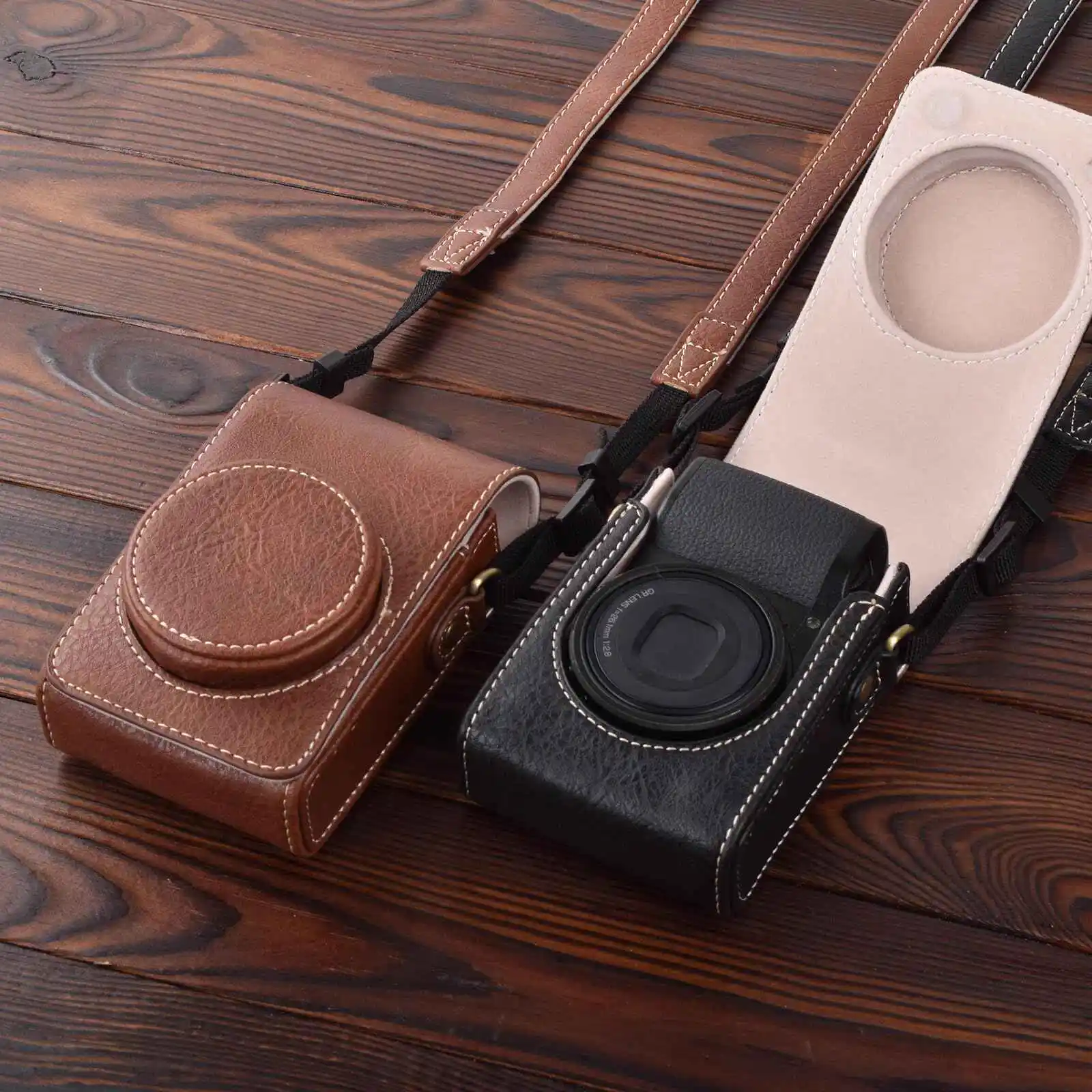 

Leather Camera protective case suitable for Canon G7X2/G7X3 CCD compact camera RX1007 Panasonic LX10 protective case portable