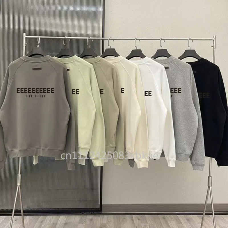 

20SS Double Line Luxury Design Men's Oversized Sweatshirts Two Rows Rubber Letter Logo Sweaters Designer Brand Couple Sweaters