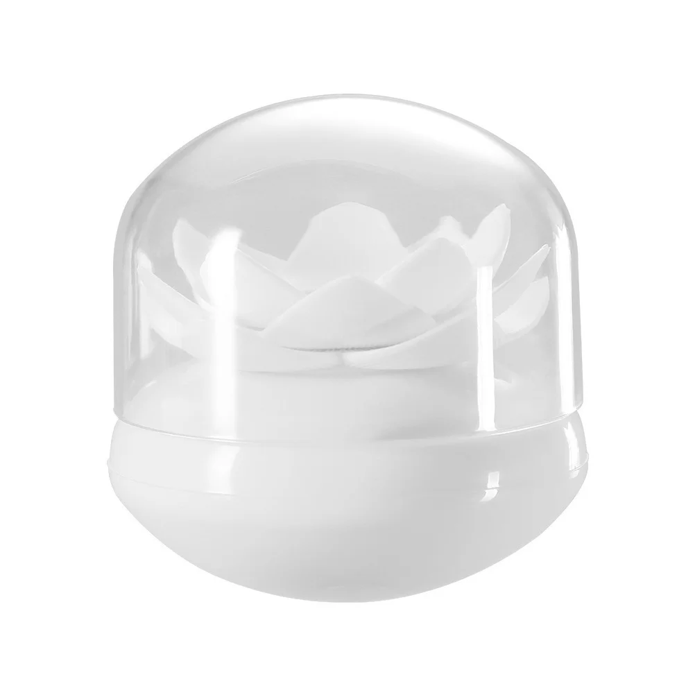 

Cotton Swab Holder Toothpick Storage Box Lotus Shape Design Bathroom Countertop Organizer Tips Container White