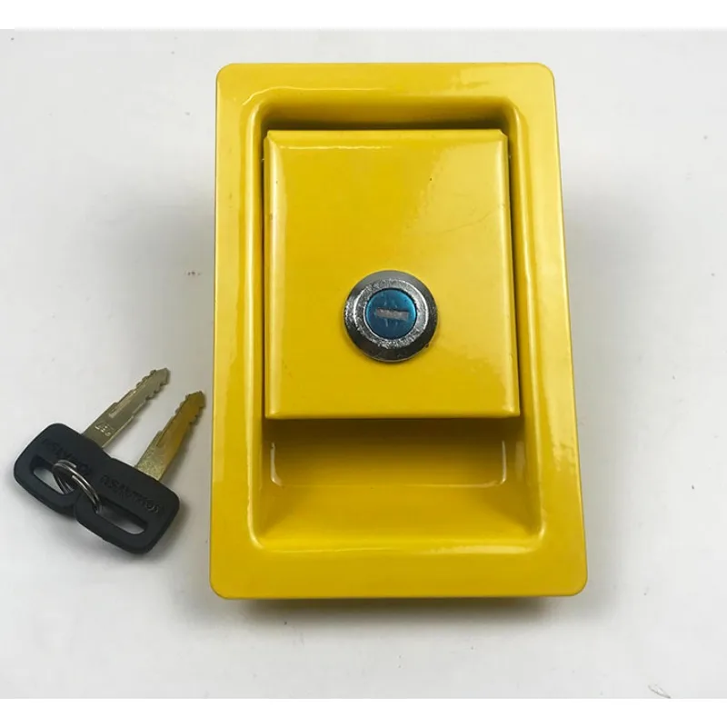 Silvery Yellow Hydraulic Pump Side Door Lock Replacement For Komatsu Excavator PC100 120 200 300 360-6-7-8