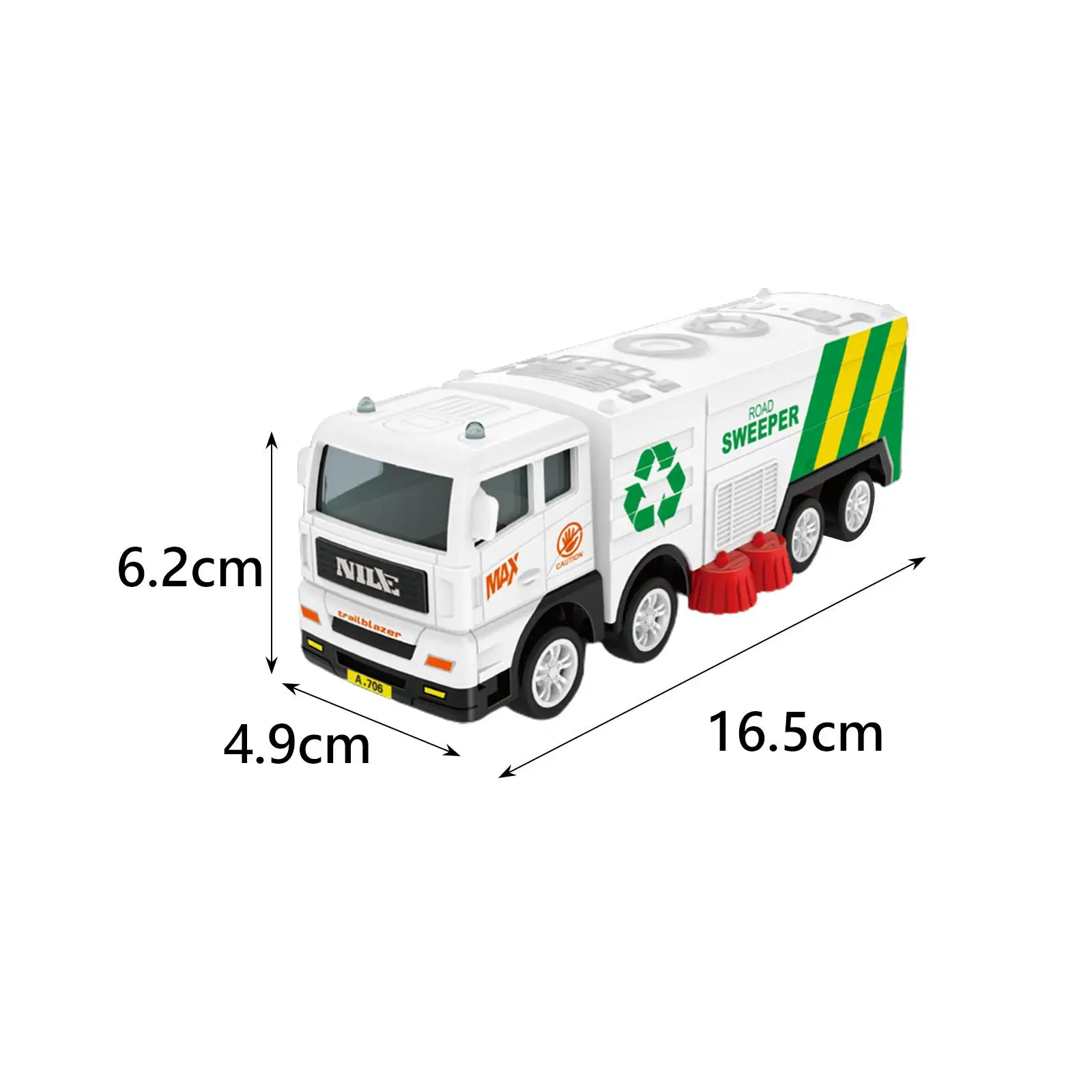 

Realistic Garbage Truck Toy Pull Back Vehicle for Boys Age 3+ Children