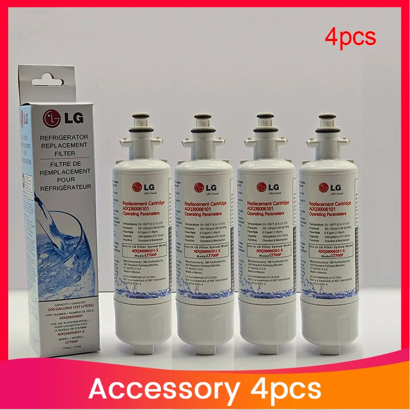 Long Lasting LG LT700P Fridge Water Filter Replacement Compatible with LFXS30766S ADQ36006101 Kenmore