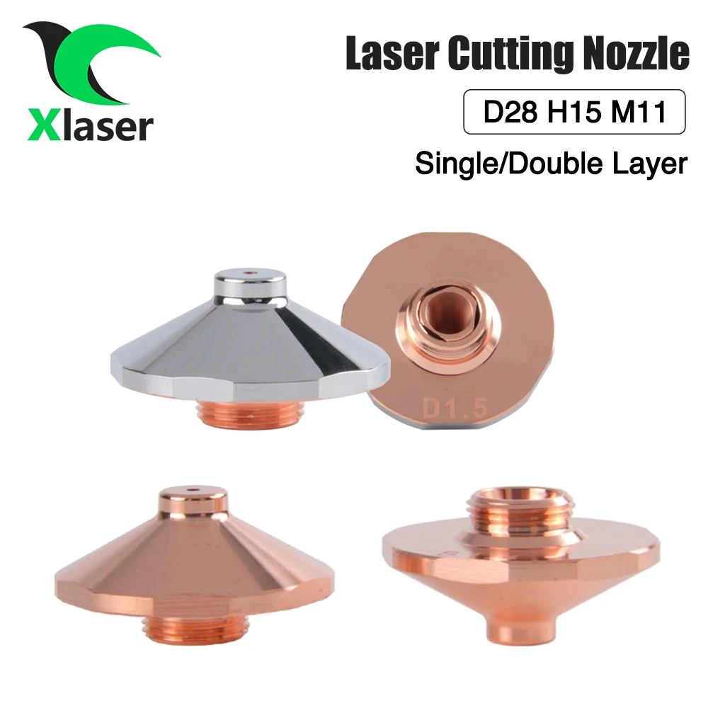 XLaser D28mmM11 Laser Nozzle Caliber 1.0-6.0mm For Raytools Hans HSG WSX Bodor BOCI BLT641 High Speed Fiber Laser Cutting Nozzle