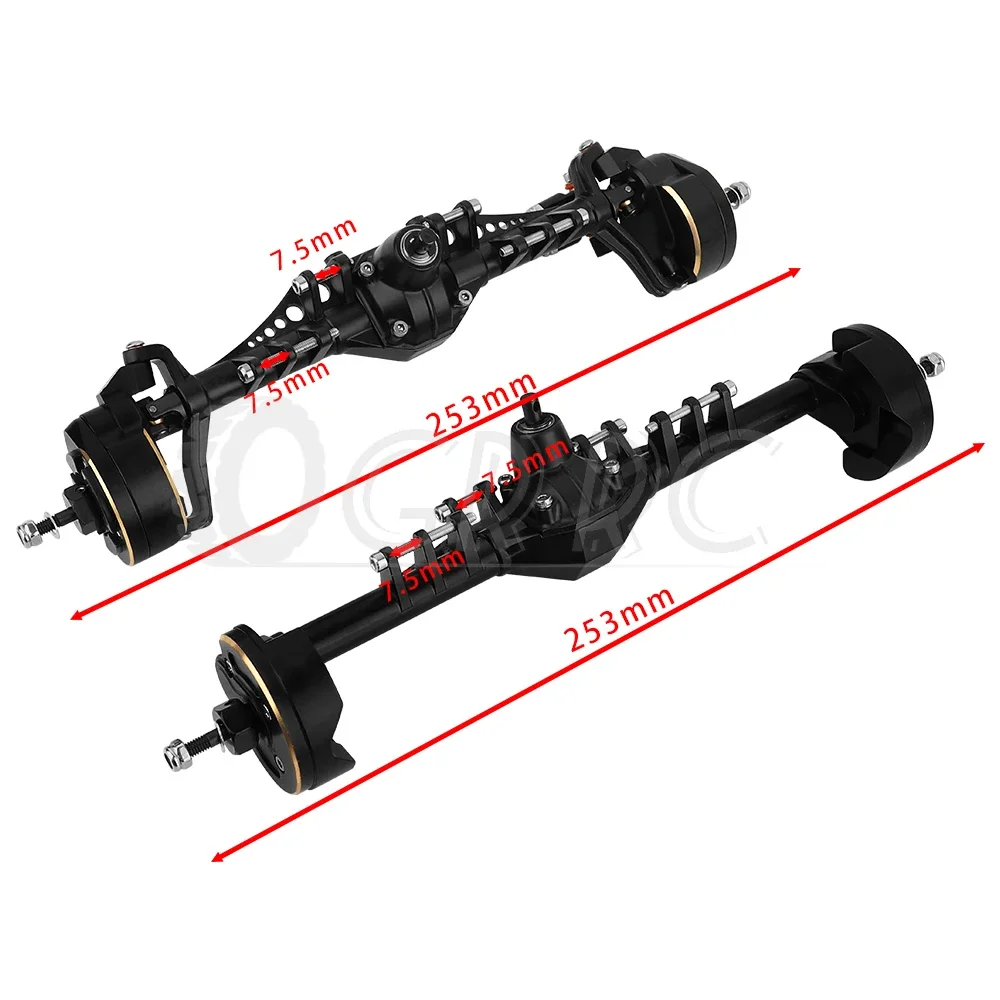 Brass + Aluninum Alloy Front Rear Portal Axles for1/10 RC Car Axial Capra 1.9 UTB AXI03004 AXI03000T1 T2 Buggy F9 Upgrade Parts