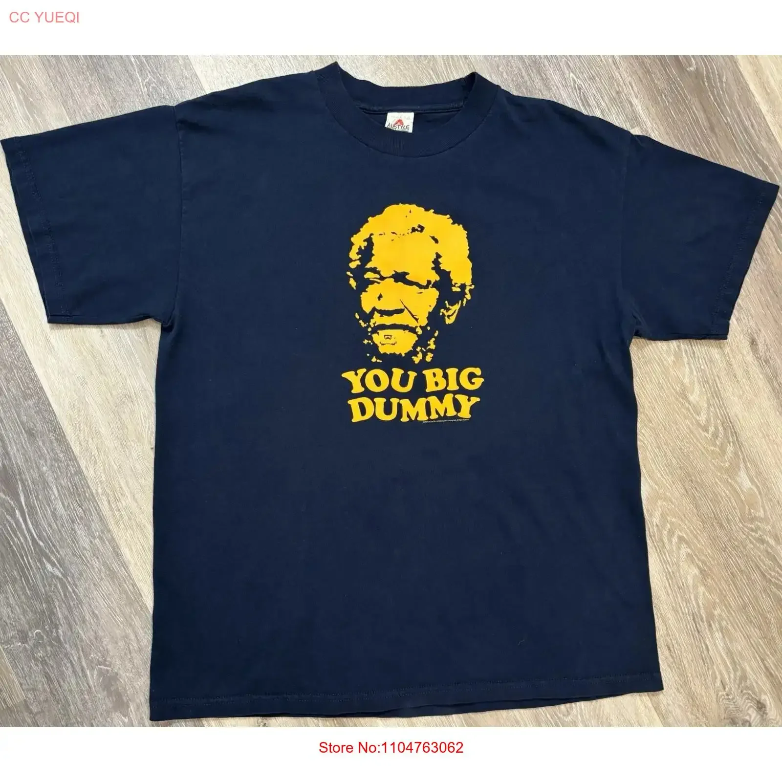 Vintage Sanford and Son T Shirt You Big Dummy Redd Foxx Navy Blue Size Large vintage Washed Versatile Breathable