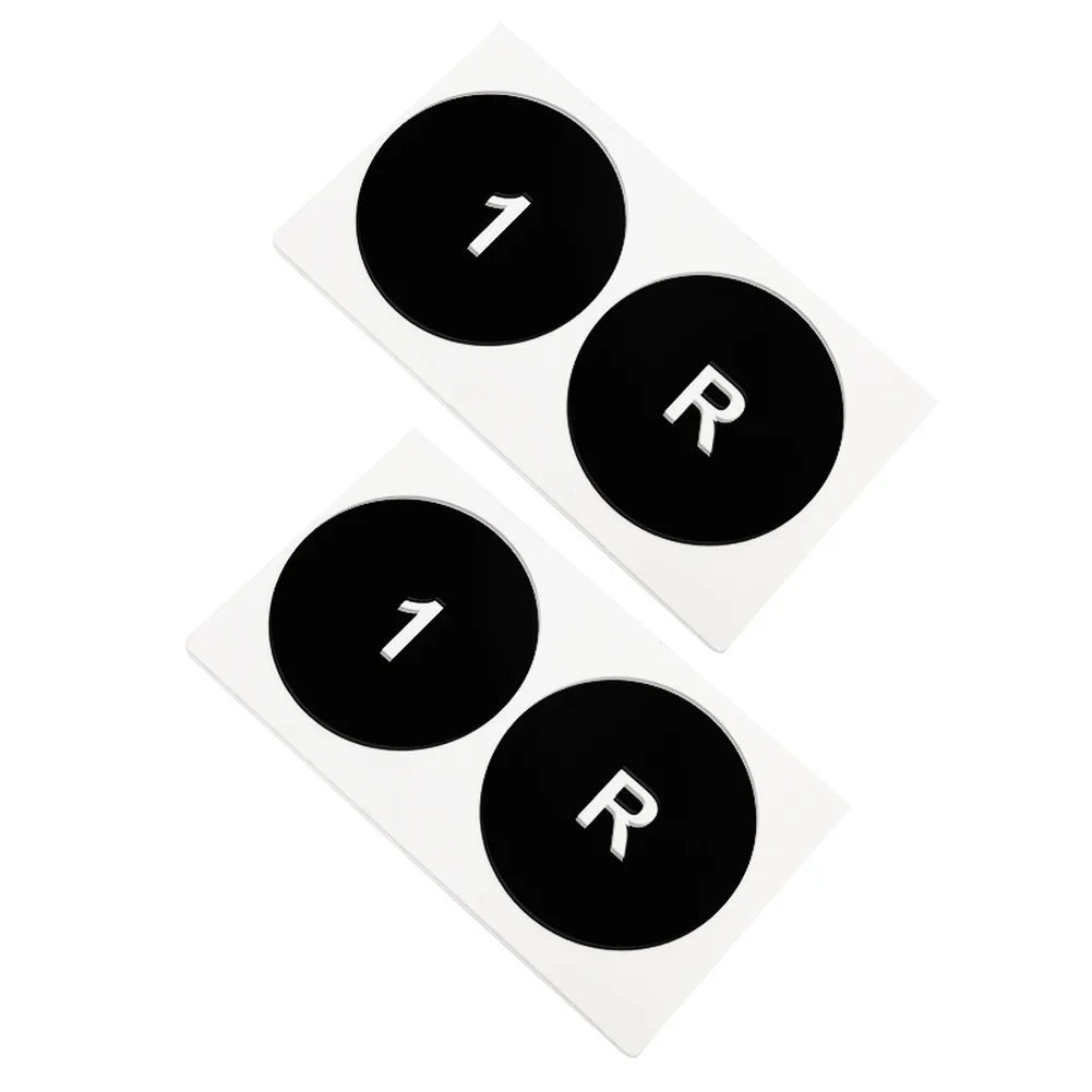 2-Pack Gear Selection Button Repair Stickers For Maserati Gran-Turismo Sport Black Vinyl Decal White Lettering