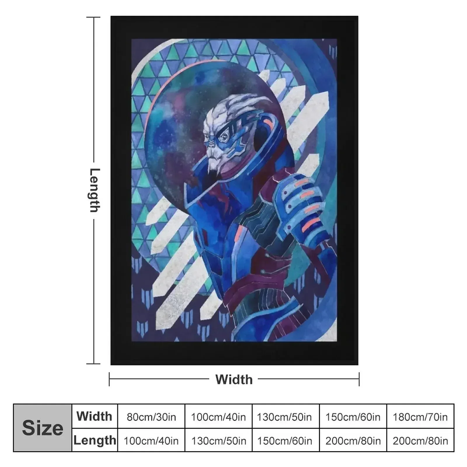 Garrus Vakarian Throw Blanket Beach For Baby blankets and throws warm winter bed plaid For Decorative Sofa Blankets