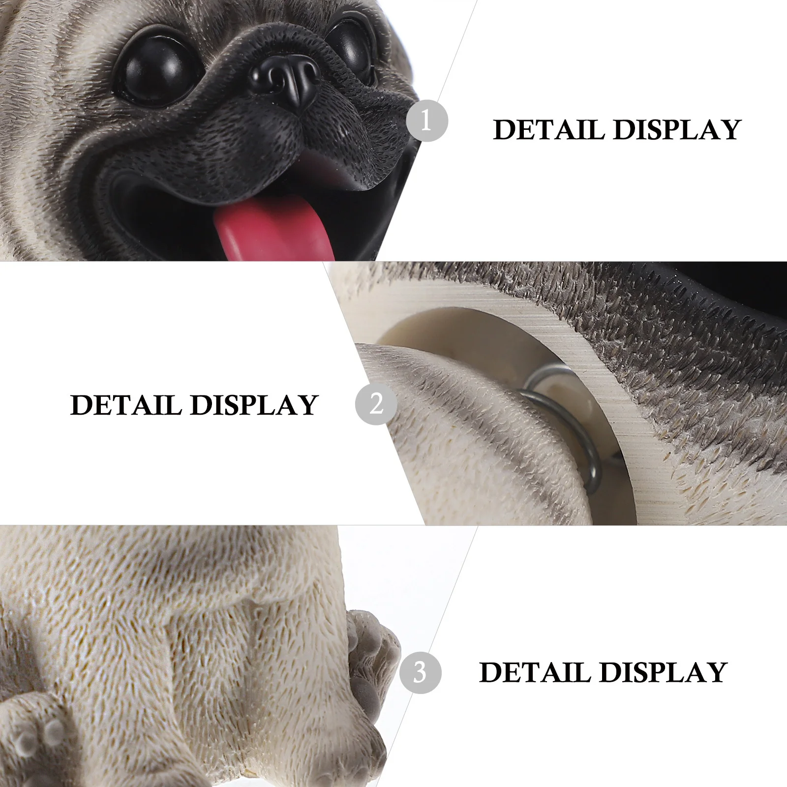 

Jojofuny Dog Ornament Resin Nodding Puppy Car Dashboard Decor Mini Animal Swing Toy Kids Gift