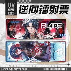 1Pc Anime Game Honkai: Star Rail Kafka Imbibitor Lunae Printing Shining Laser Ticket Beautiful Collection Card 7*21CM Paper Card