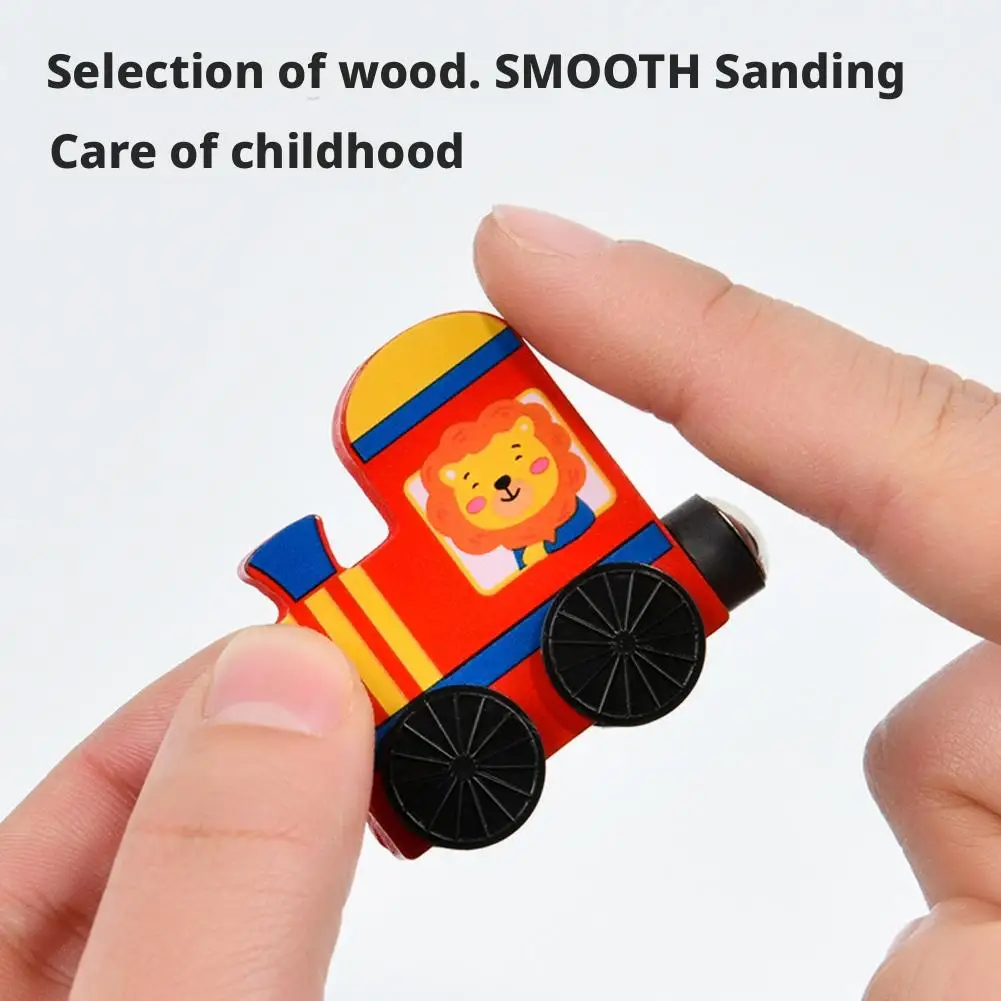Magnetic Digital Train Toy Set Wooden Number Blocks for Kids Learning Educational Stacking Toys for Toddlers Colorful Train