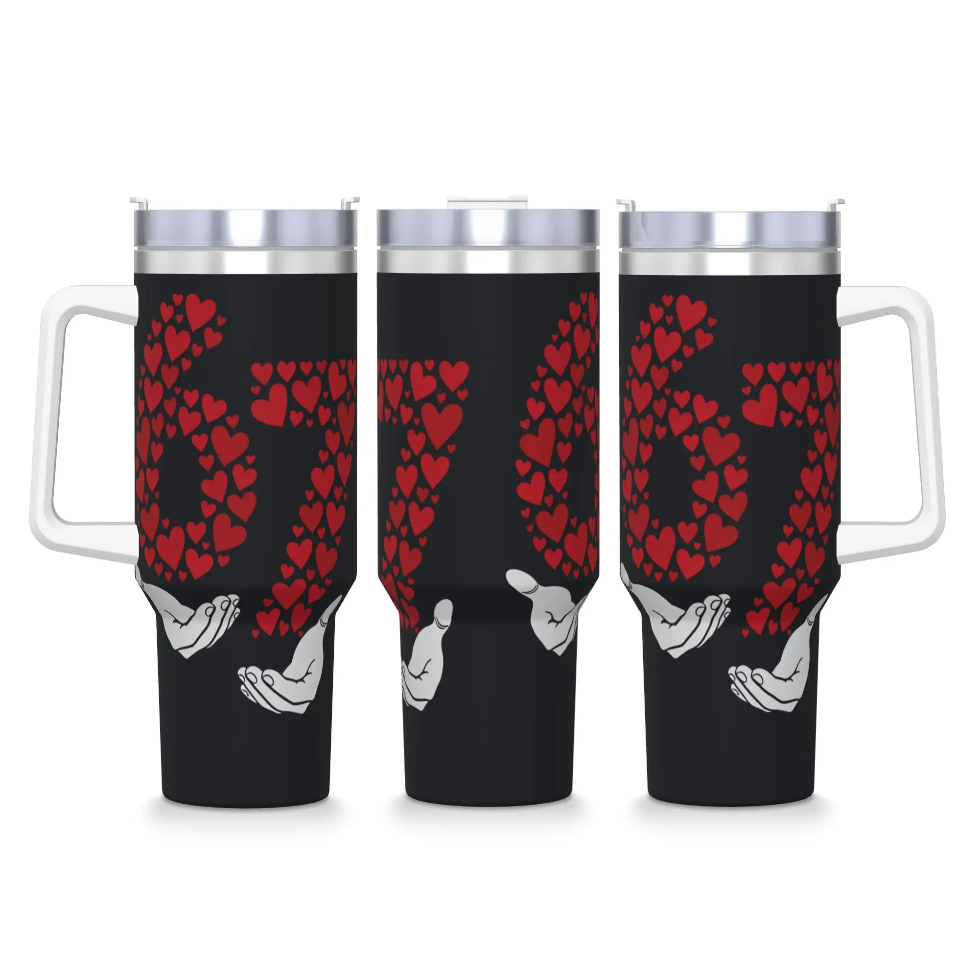 

Valentine's Day 6 7 Meme Tumbler Cold and Hot Water Bottle Portable Stainless Steel Coffee Mug Graphic Driving Car Mugs