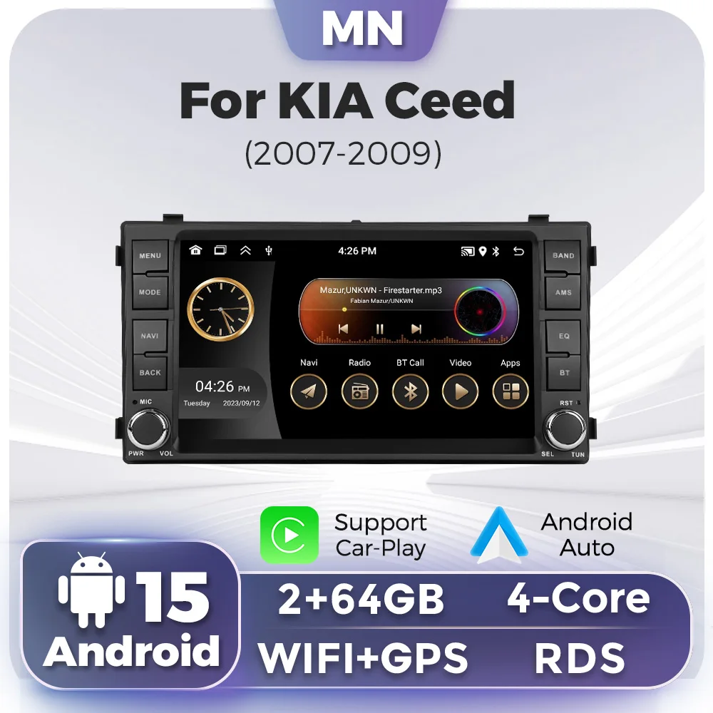 

Android Car Radio Multimedia Player For Kia Ceed 2007 2008 2009 GPS Navigation Wireless CarPlay Auto Headunit No 2din 2 din dvd