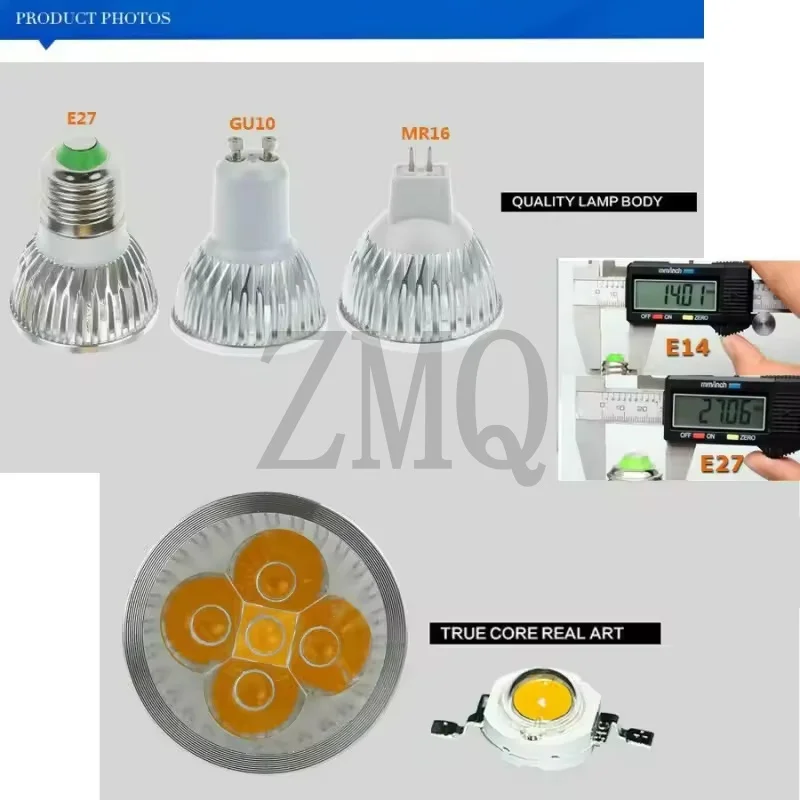 1 قطعة GU10 MR16 E27 E14 GU5.3 LED مصباح 220 فولت 110 فولت 12 فولت 9 واط 12 واط 15 واط LED الأضواء لمبة مصباح دافئ أبيض/أبيض بارد MR16 LED بقعة ضوء