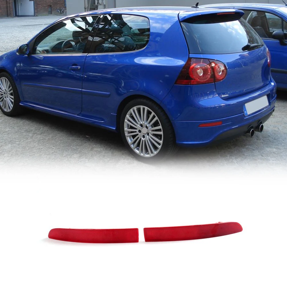 ABS Auto Car Rear Bumper Reflectors Stripe Light Lamp Left Right Red For Volkswagen VW Golf 5 V MK5 R32 Only 2006-2009 2PCS/Set