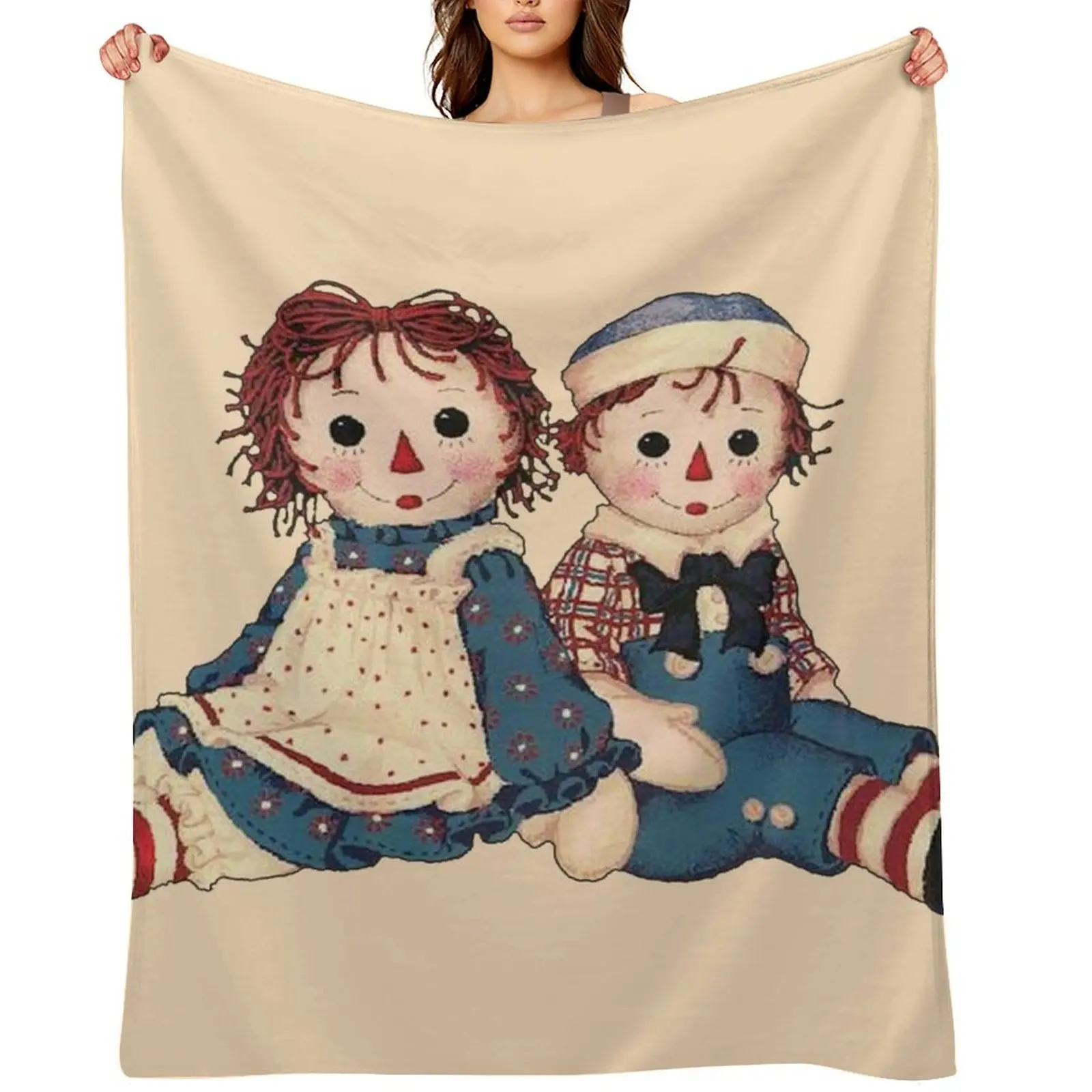 

Raggedy ann and raggedy andy Throw Blanket Extra Large Throw bed plaid Luxury Thicken christmas gifts Blankets