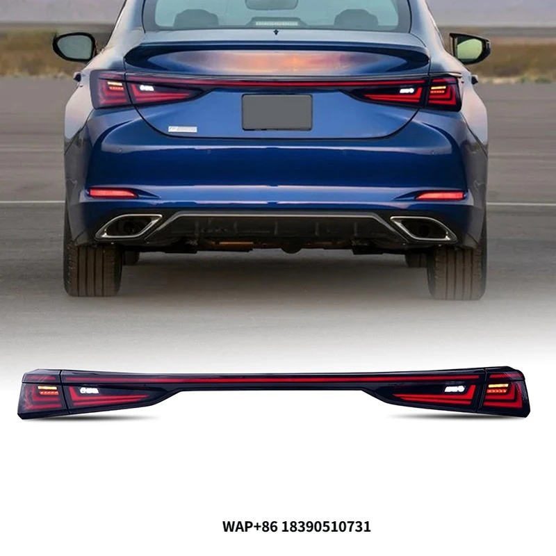 HCMOTIONZ Tail Lights for ES 2019-2023 with Middle Lamp ES350/300h/200/260 Upgrade 2024 Design Rear Lamps Assembly