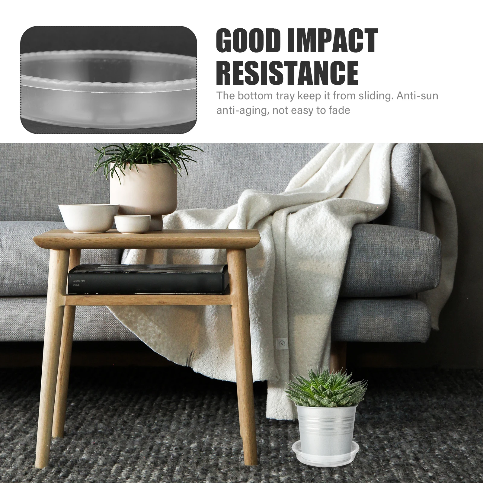 

30pcs Plastic Flowerpot Tray Round Water Trays For Garden Balcony Bonsai Succulent Pot Anti-Slip Uv Resistant Durable Gardening