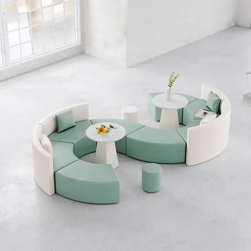 Leisure reception sofa sitting area creative special-shaped simple modern negotiation guest coffee table combination