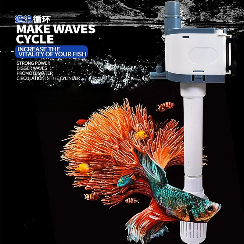 

Погружной фильтр-насос 3-в-1 для аквариума 110-240В 3Вт 10Вт 15Вт: очистка от масляной пленки, многофункциональный, с функцией подачи кислорода для аквариумных рыбок