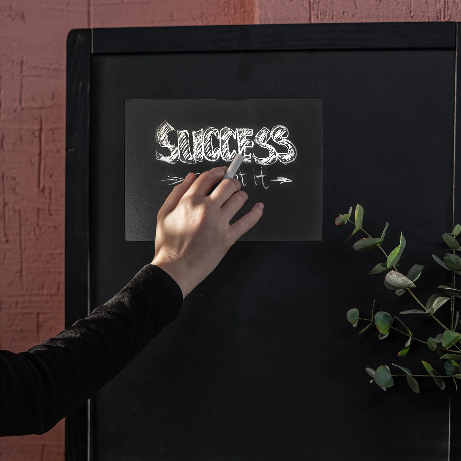 

4Pcs Magnetic Blackboard Erasable Message Board Fridge Magnet A5 Black Board Writing Surface Magnetic Blackboard