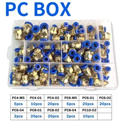 PC Series Box Air Joint Connectors 4mm 6mm 8mm 10mm 12mm Push in Hose Tube Pneumatic Fitting 1/4 1/8 1/2 Quick Release Couplings