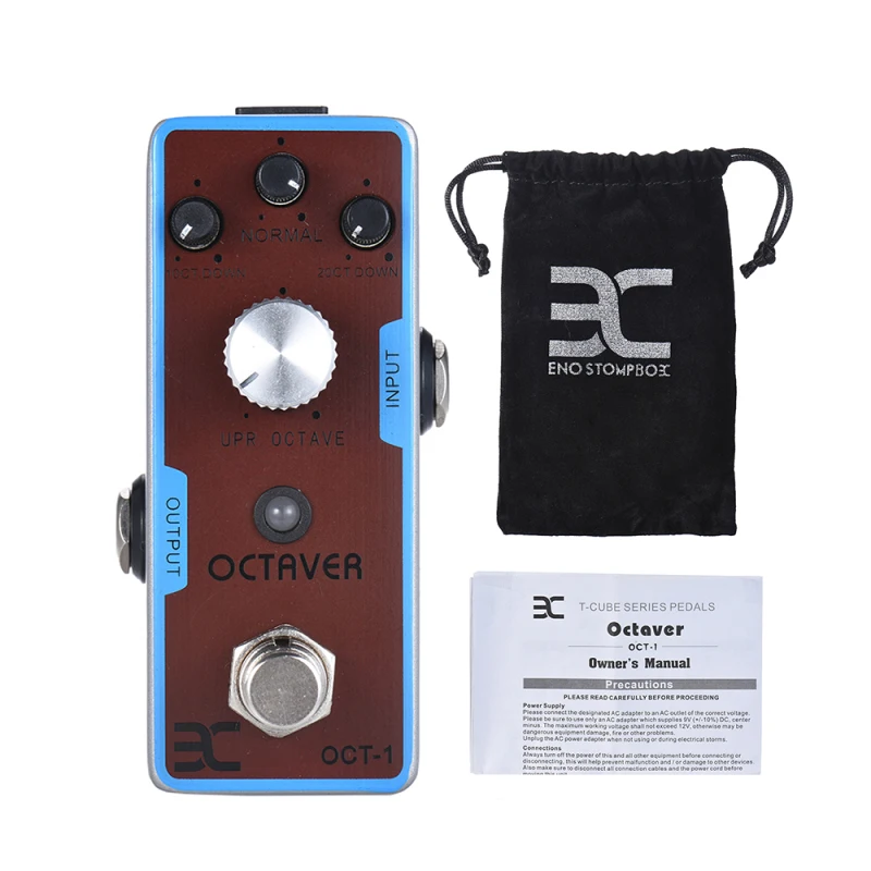 ENO EX OCT-1 OCTAVE Mini Octave Guitar Effect Pedal True Bypass Full Metal Shell for Electric Guitar Bass Parts & Accessories