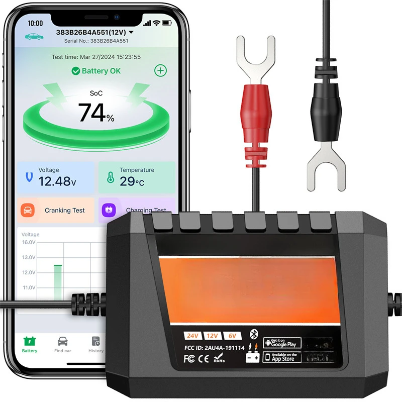 BM300PRO 6V 12V 24V Automotive Battery Analyzer, Charge Start System Test Tool