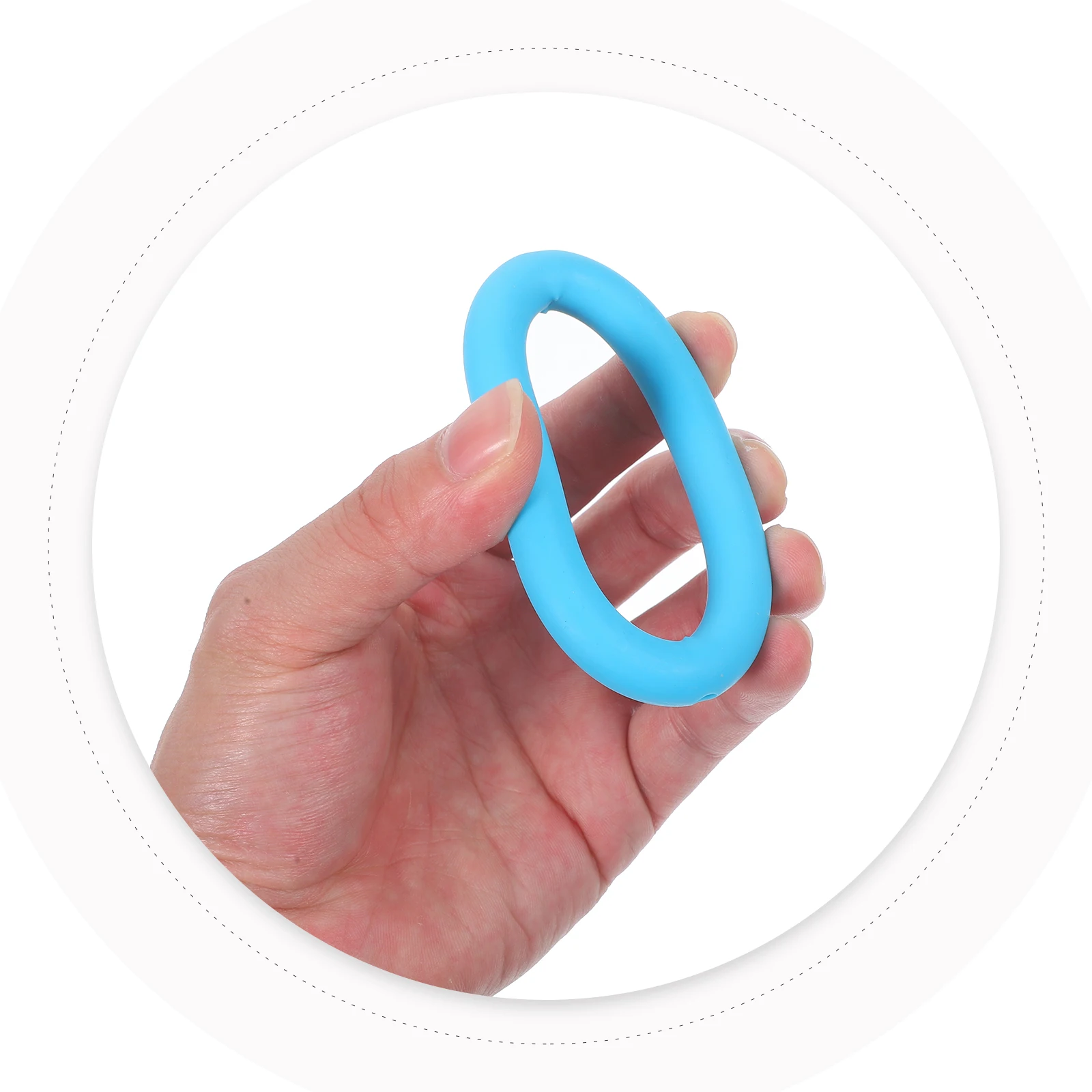

6pcs Silicone Keychain Rings Durable Colorful Diy Accessories Flexible O-Rings Crafts Multi-Function Round Bead Pendant Loop