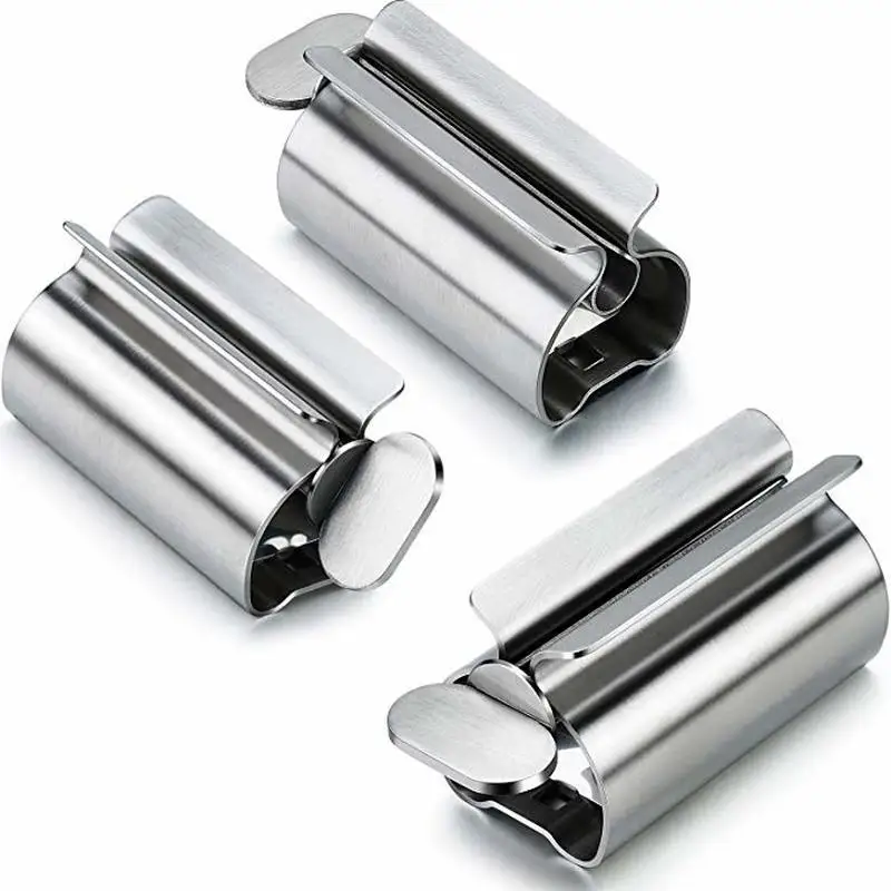 50Pcs Toothpaste Dispenser Metal Extrusion Tool Lazy Tube Squeezer Pigment Extruder Hair Dye Tube Tightener Bathroom Accessories