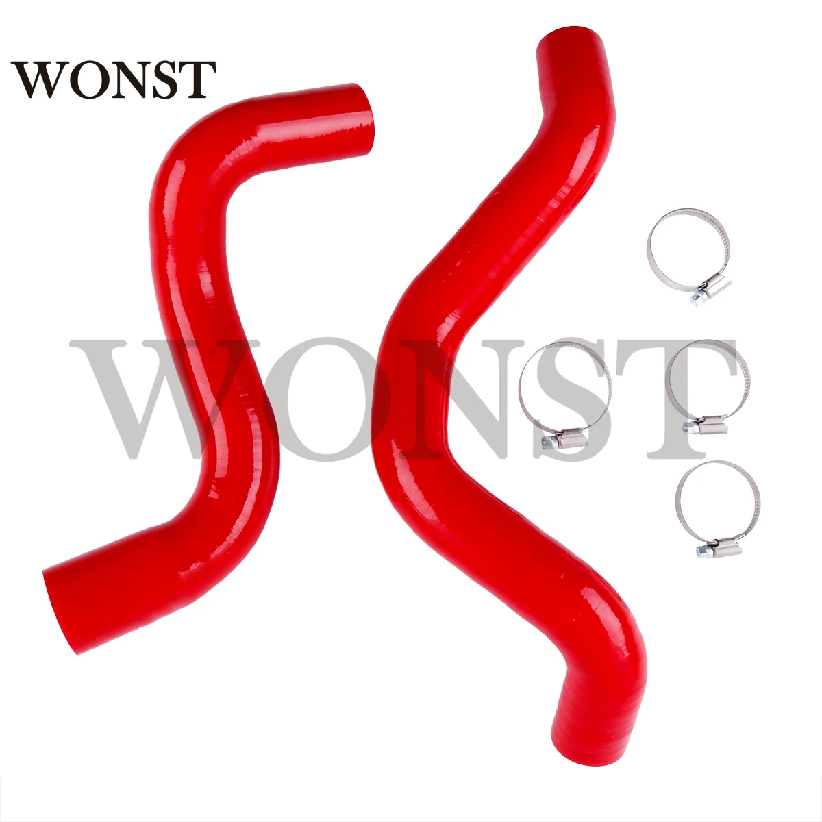 

For GM 3800 3.8L Pontiac Grand Prix / Chevy Impala Monte Carlo Radiator Upper Lower Hose Kit Silicone Tube Clamps 2Pcs 11 Colors